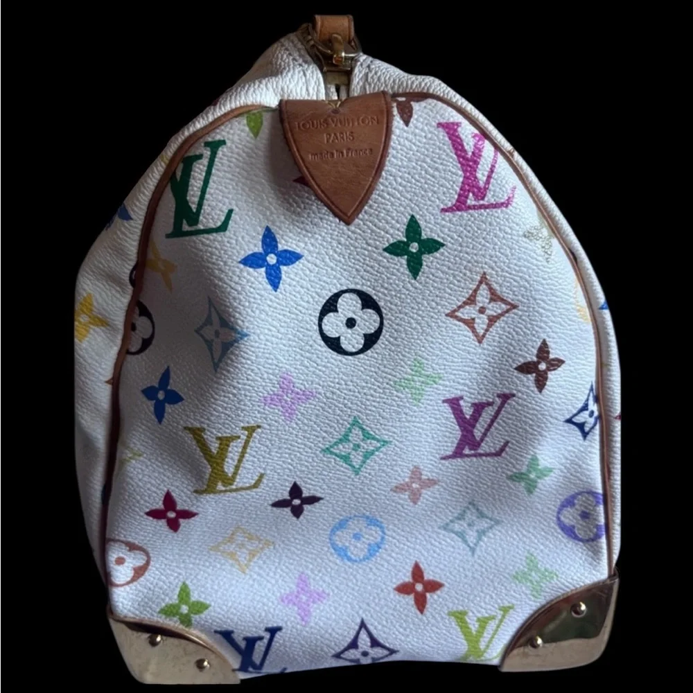 Louis Vuitton Vintage Murakami White Multicolor Monogram Speedy Bag - Picture 5 of 9